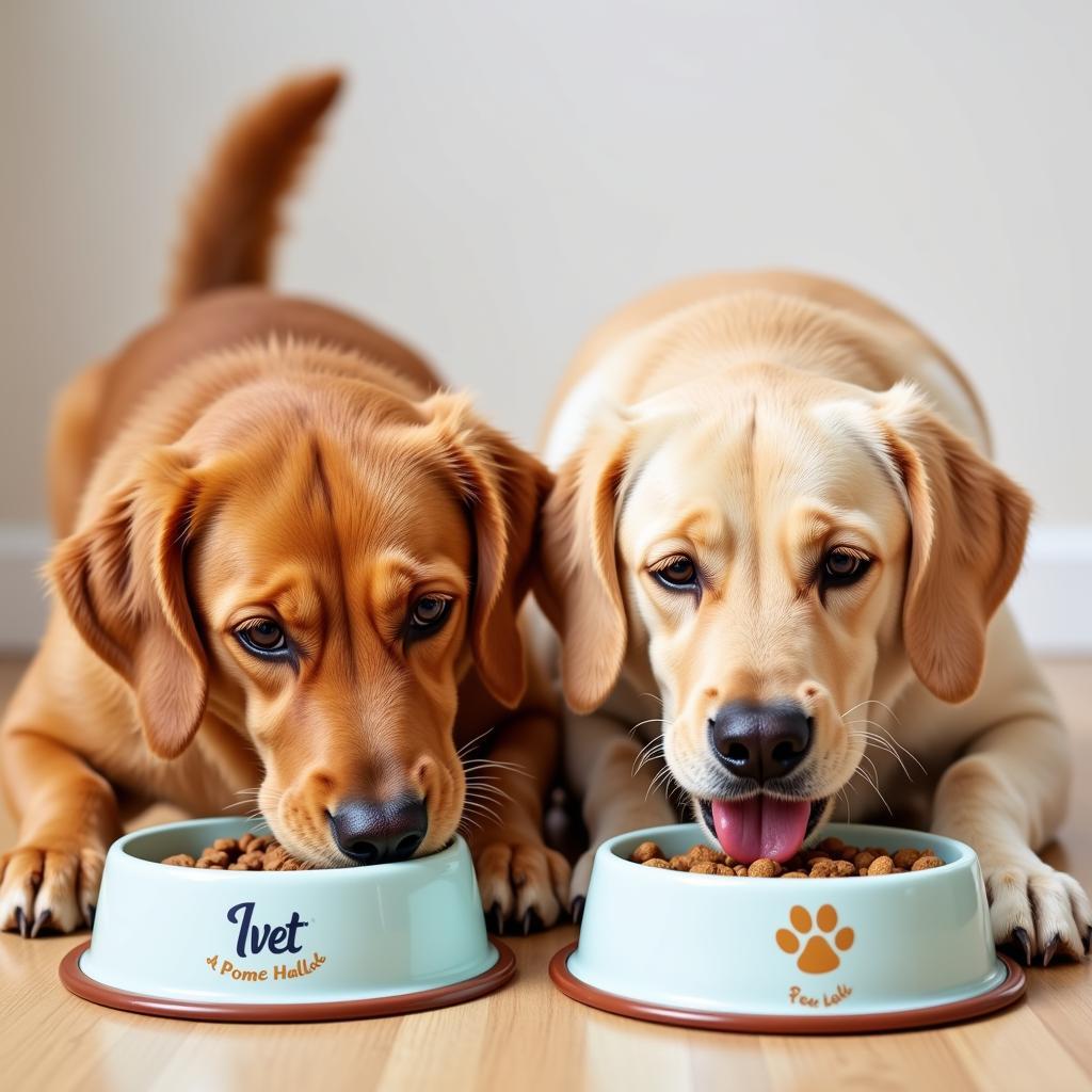 Happy Dogs Enjoying Ivet Dog Food