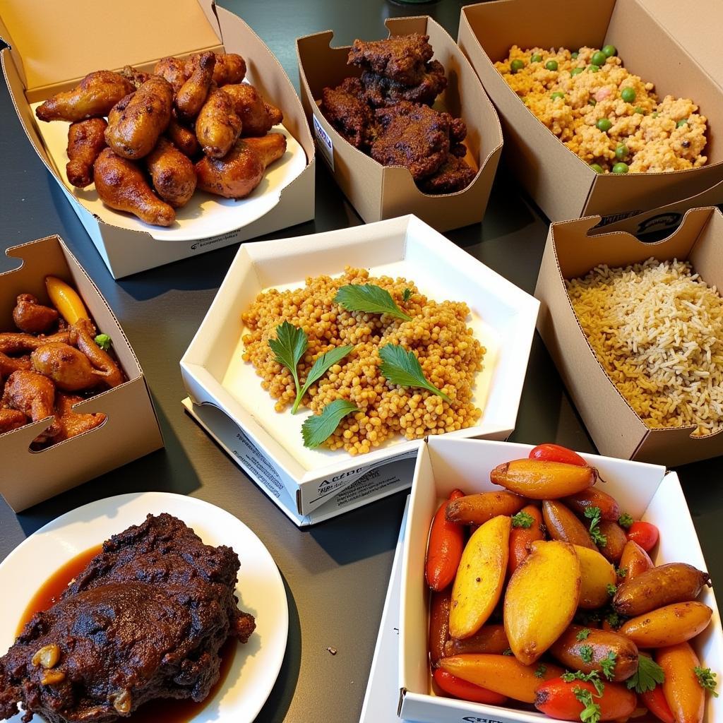 Variety of Jamaican Box Food Options