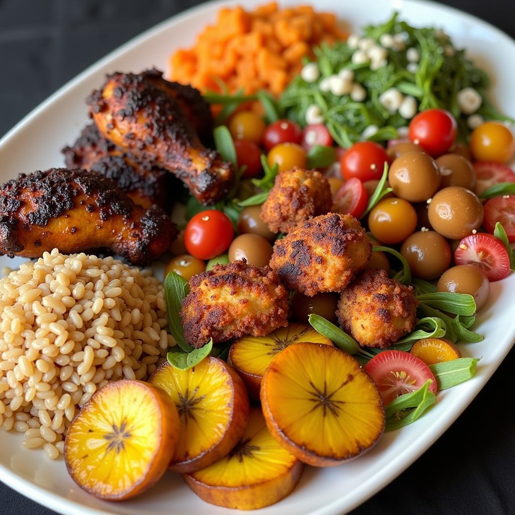 A Vibrant Jamaican Food Platter