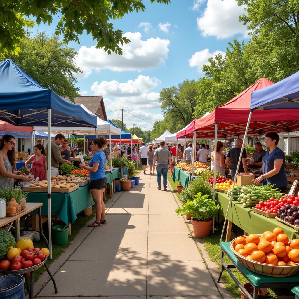 Fresh produce at the Jamboree Foods Ness City farmers market