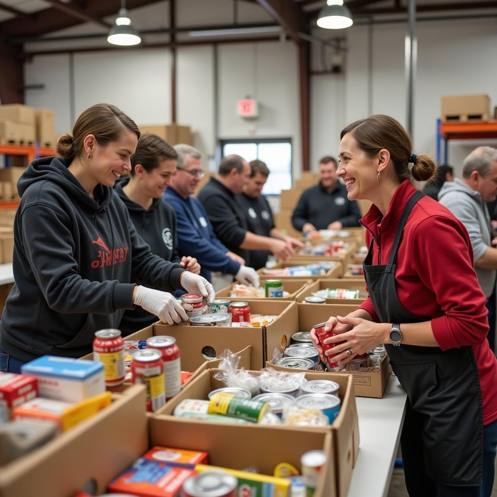 Volunteers at a Jamestown NY Food Pantry