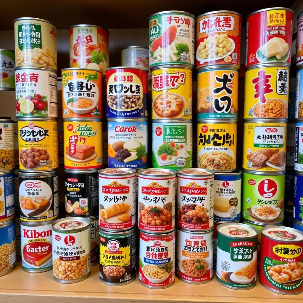 A Variety of Japanese Canned Food Options