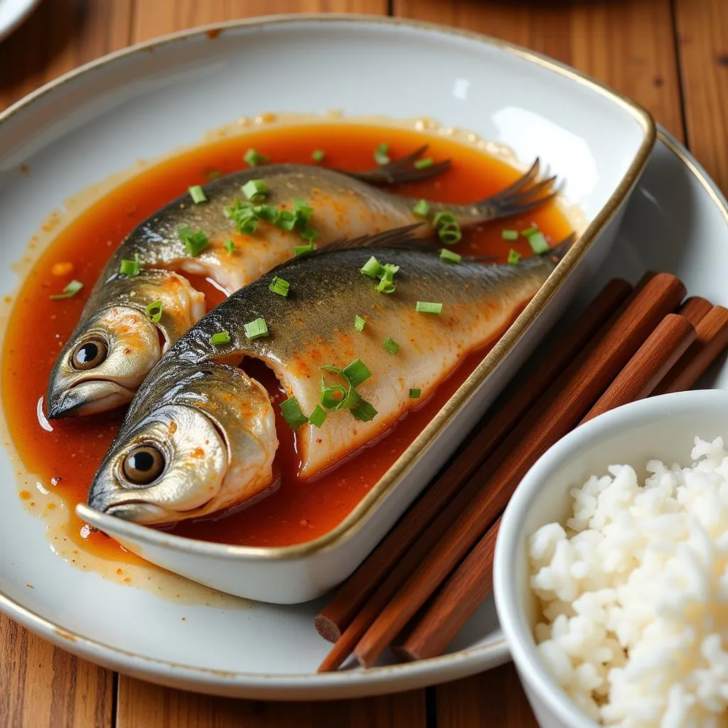 Canned Japanese Mackerel Served with Rice