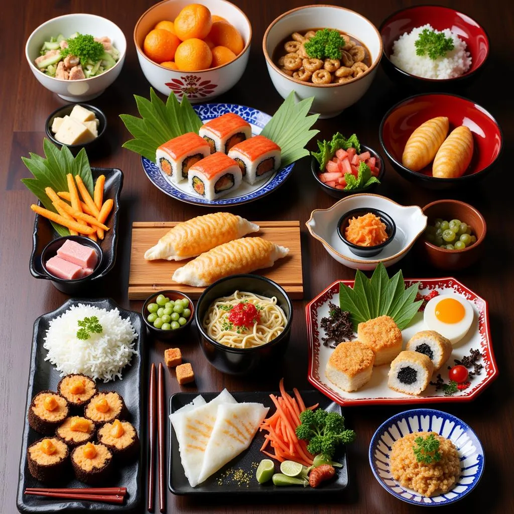 Variety of Japanese Dishes