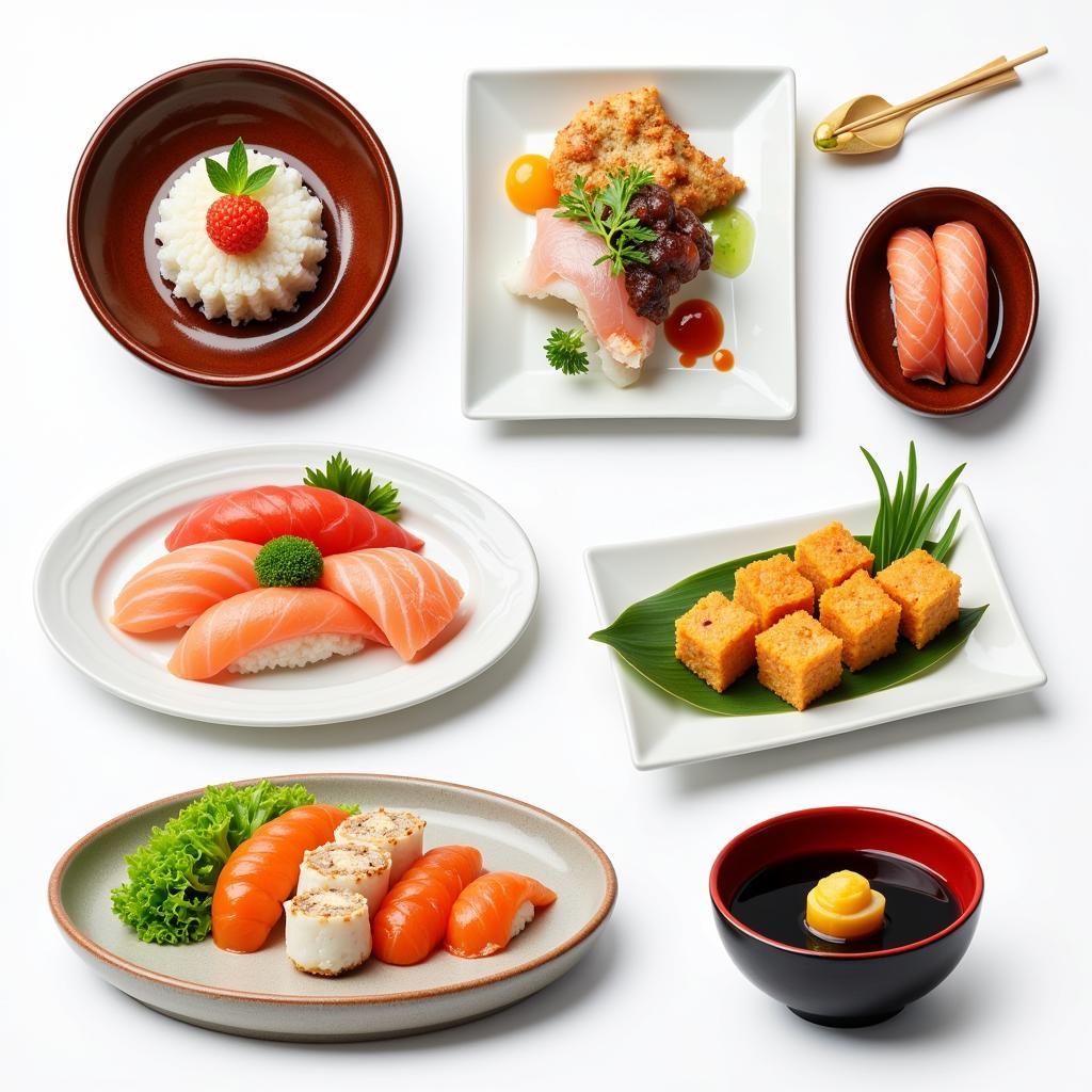 Elegant Array of Japanese Dishes