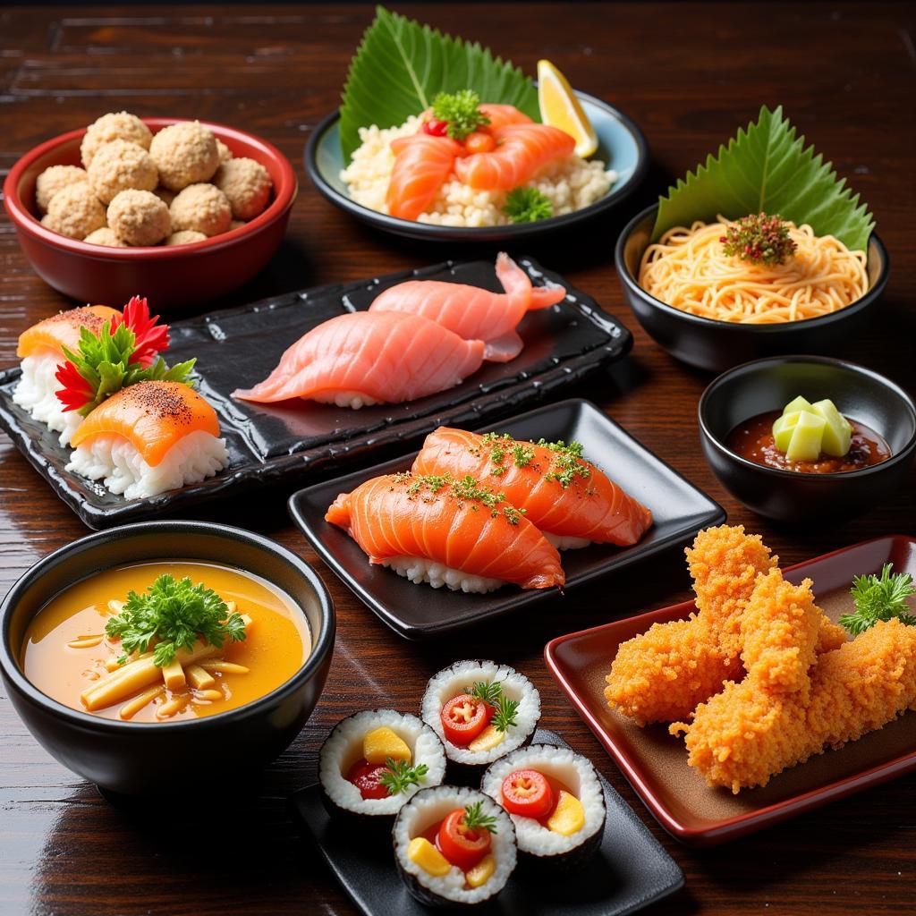 An Exquisite Spread of Japanese Cuisine