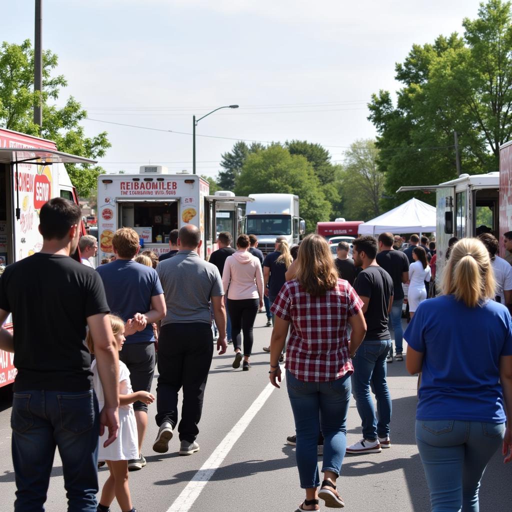 Crowds gather at Jeanette Food Truck Thursday