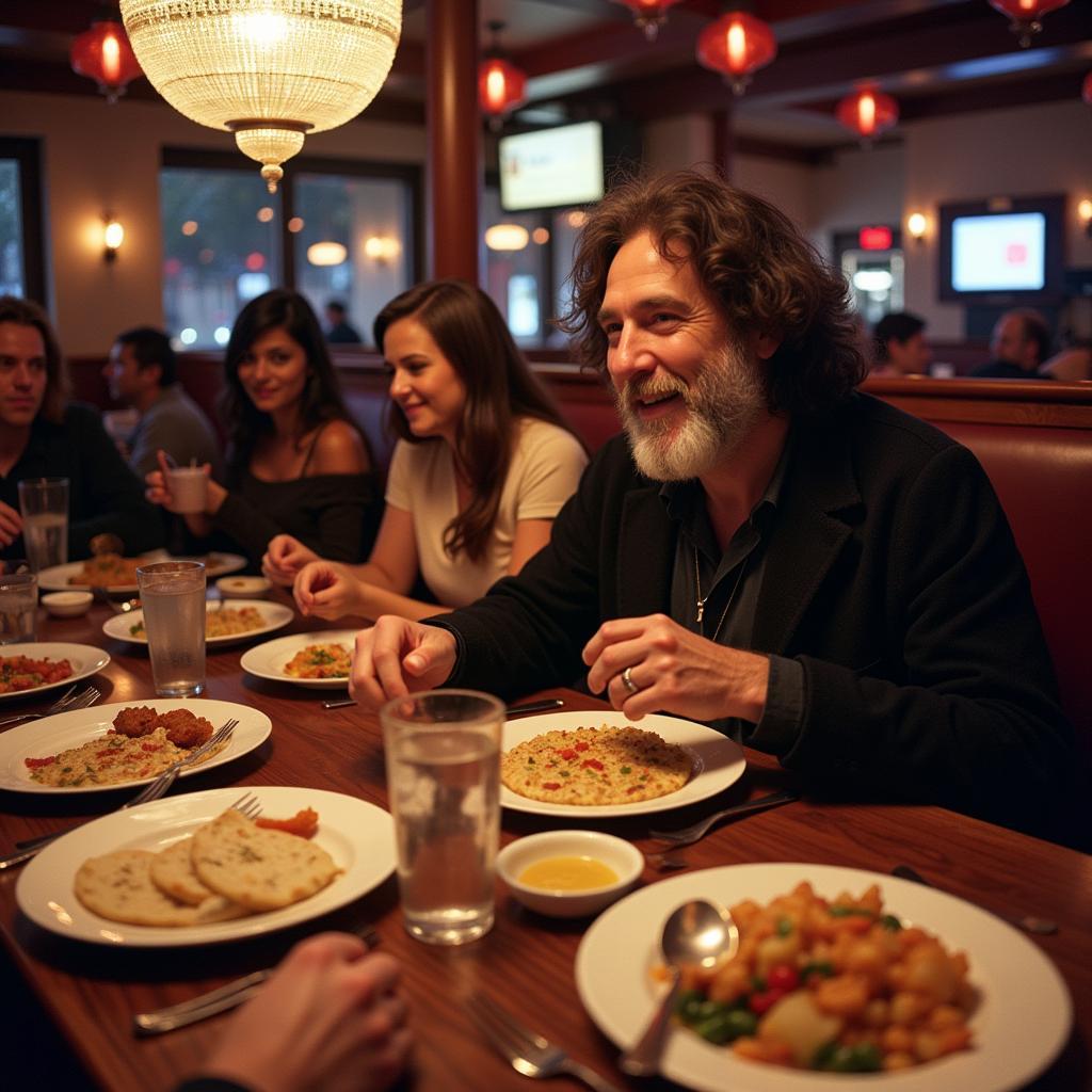 Jerry Garcia at an Indian Restaurant