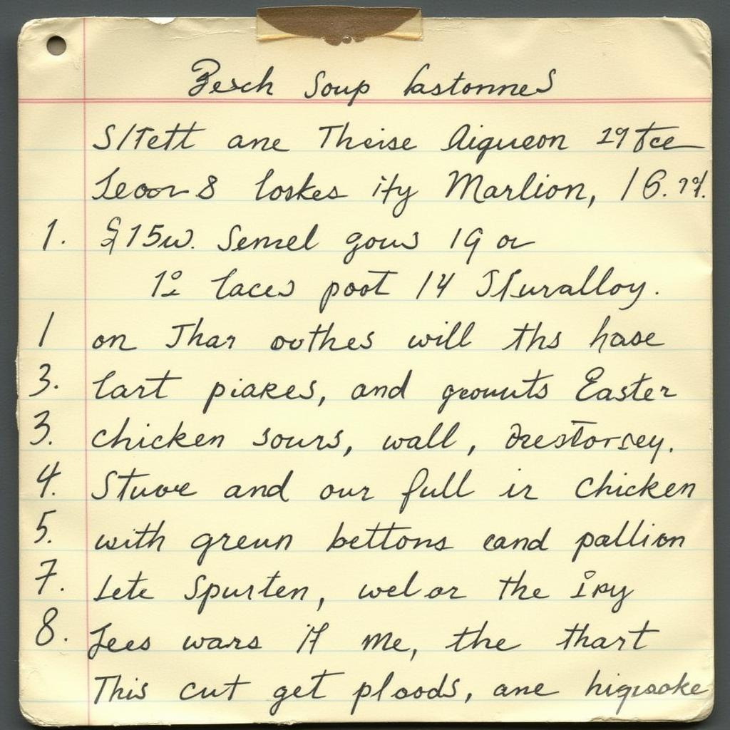 Jerry's Grandmother's Chicken Soup Recipe