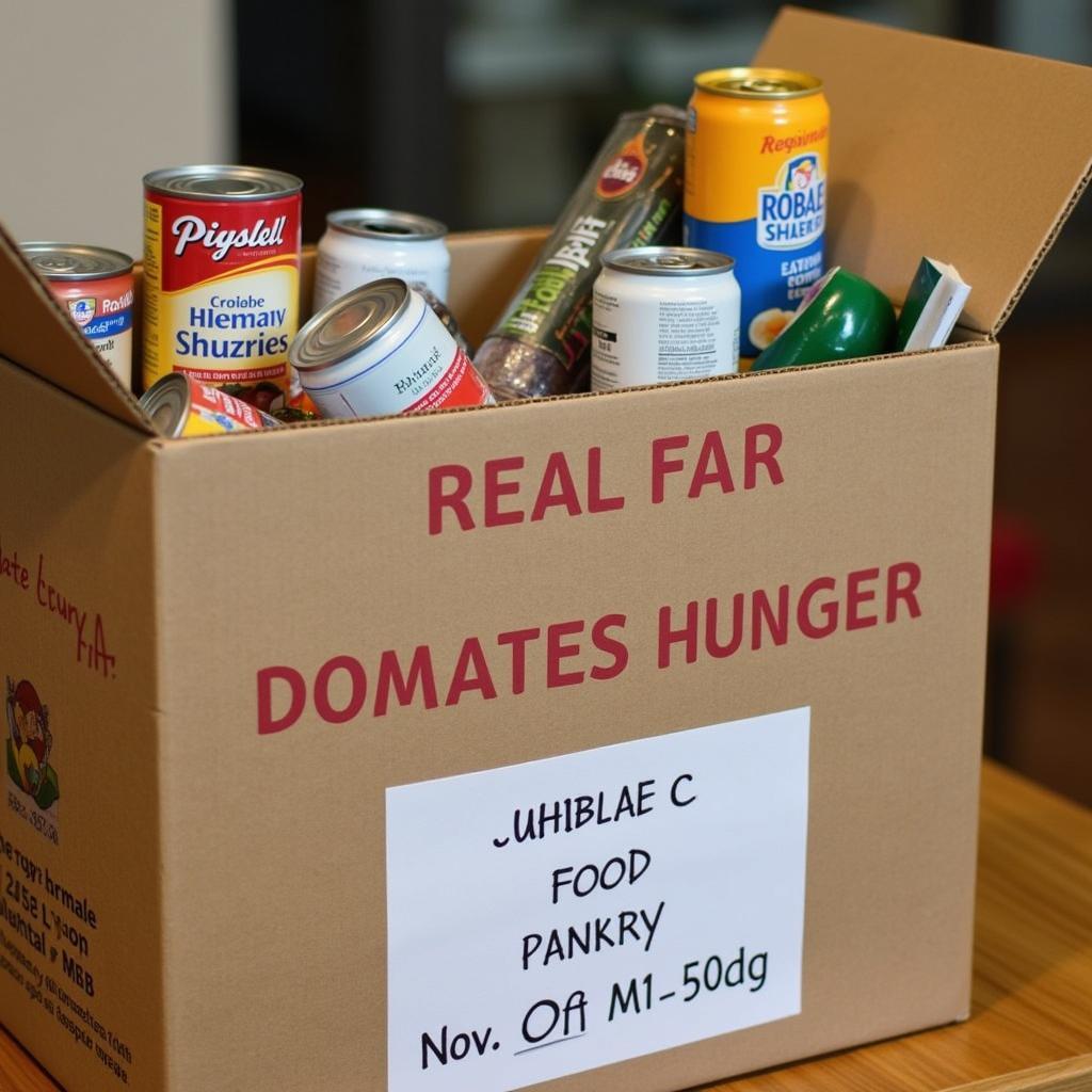 Donation box at Jubilee Food Pantry