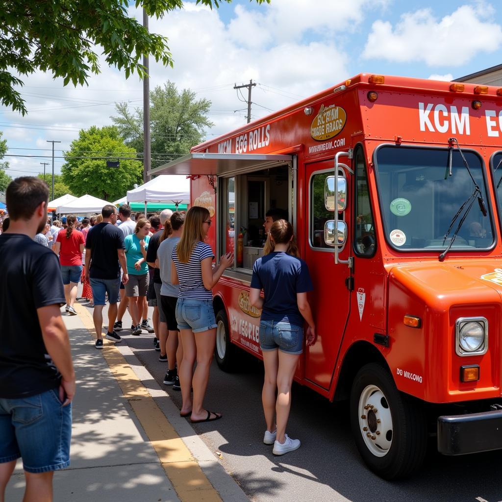 KCM Egg Rolls Food Truck at a Local Event