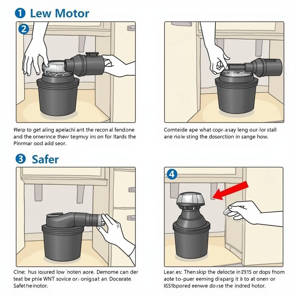 Replacing a Kenmore food disposer motor.