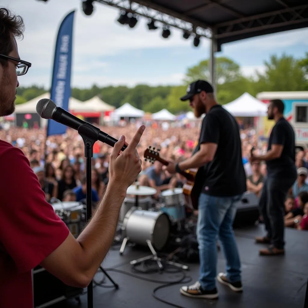 Live music performance at the Keyport Food Truck Festival