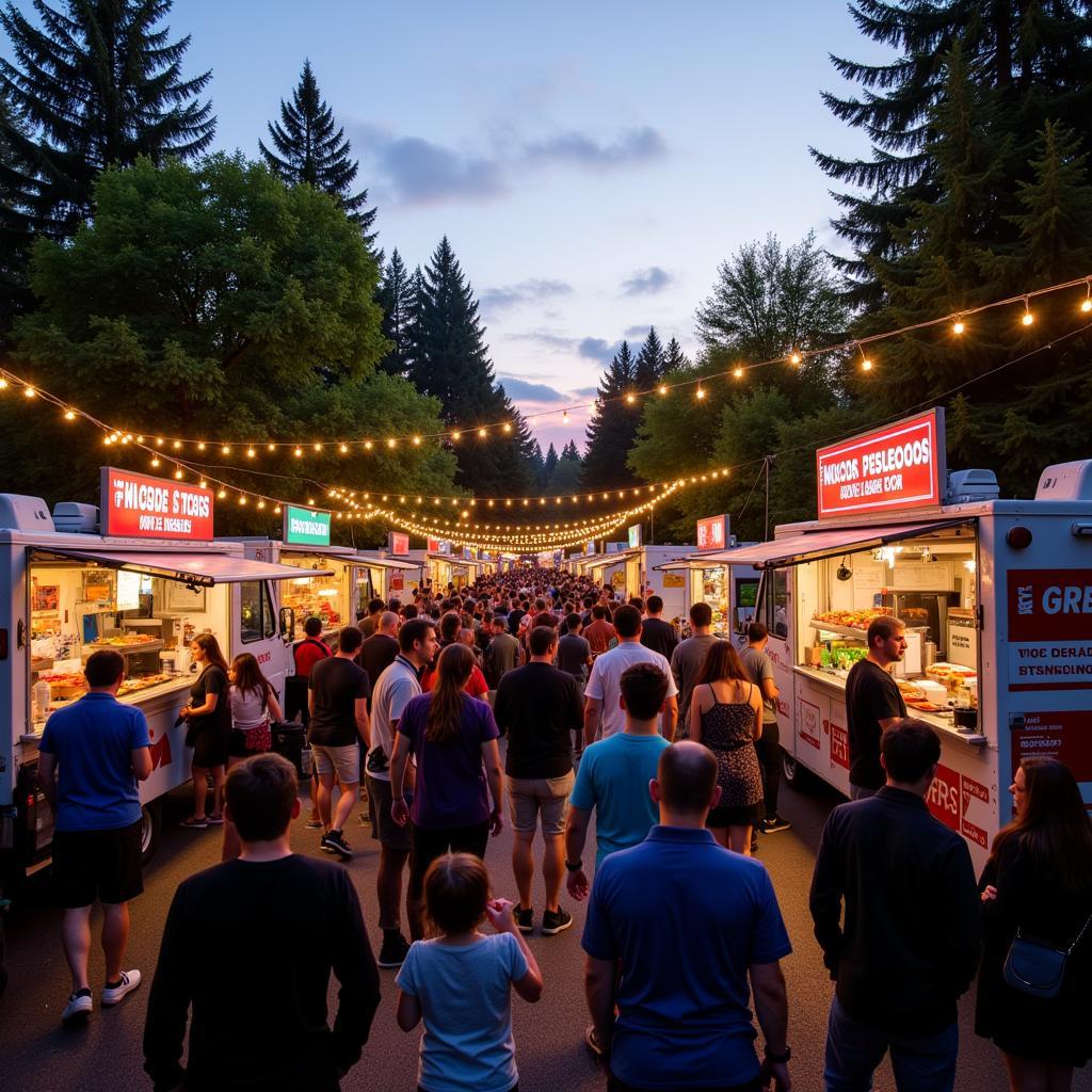 A Festive Food Truck Gathering in Kirkland