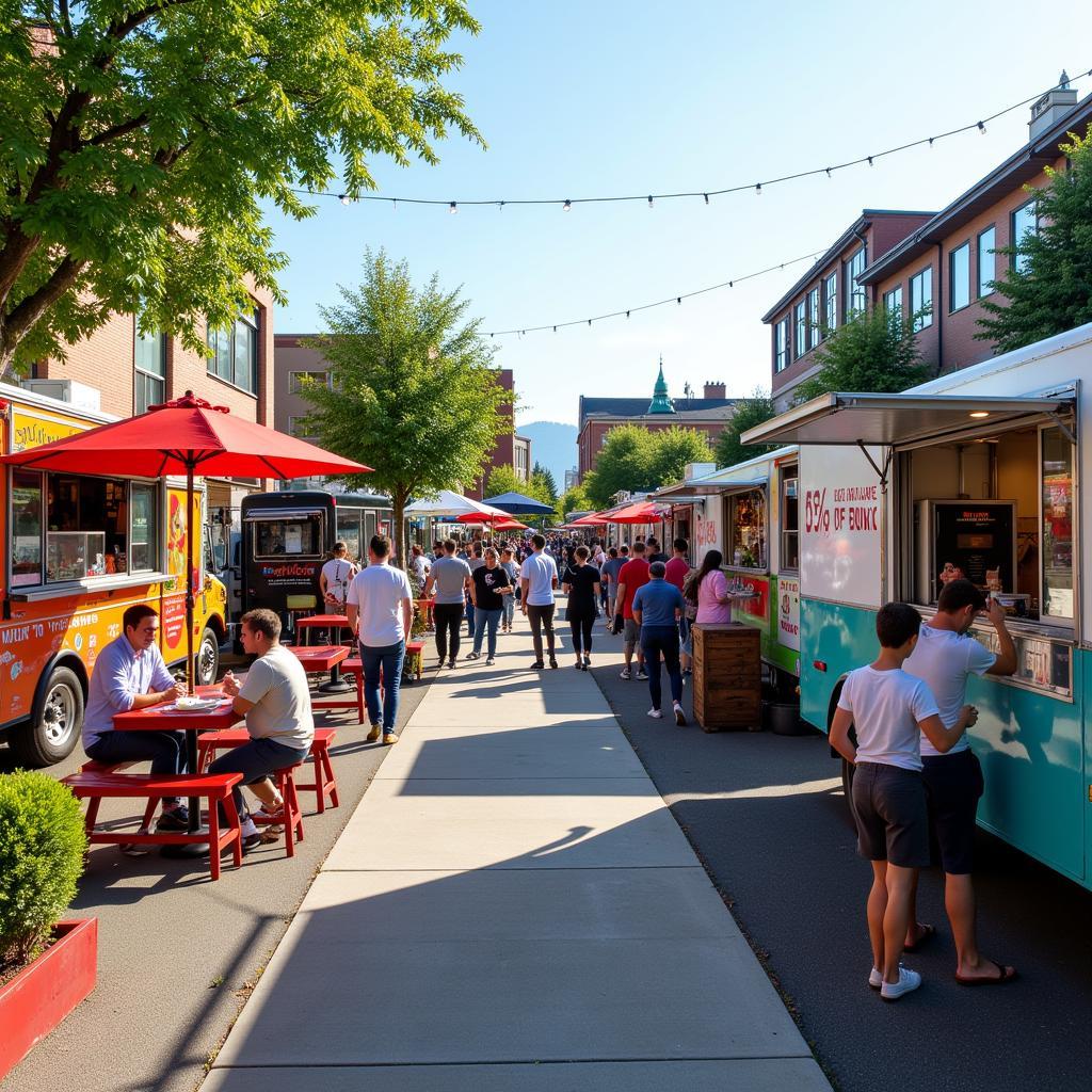 Bustling Kirkland Food Truck Park