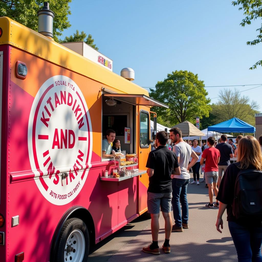 Kith and Kin food truck parked at a local food festival