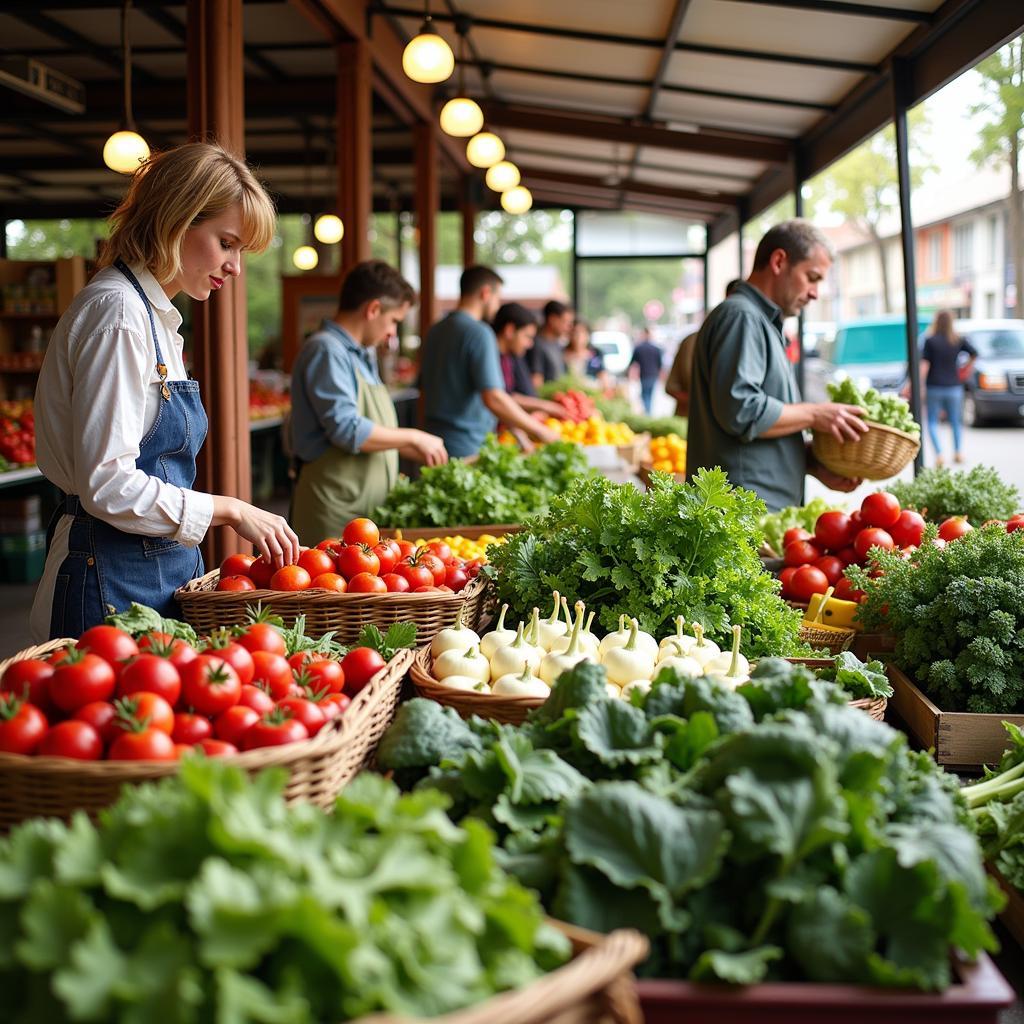 Shopping for Kiwa Food at a Farmers Market