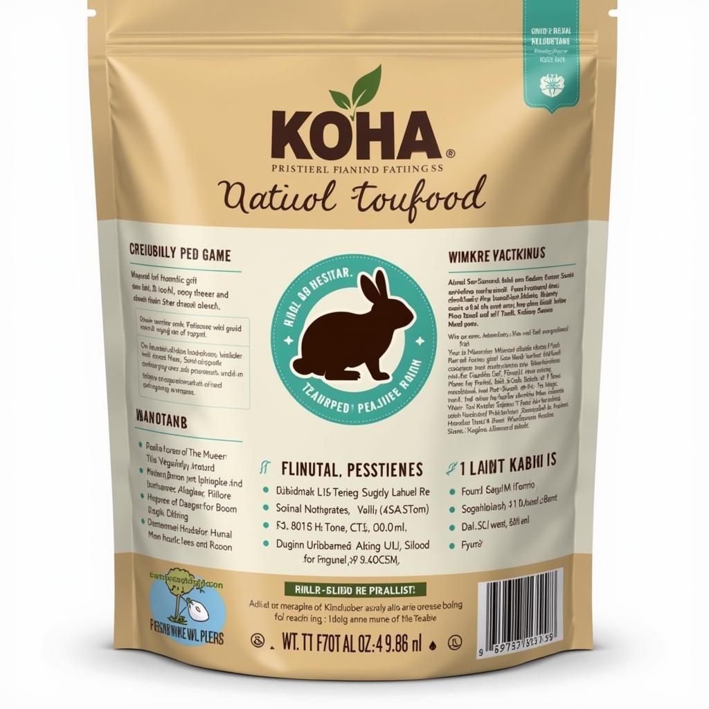 Koha Rabbit Cat Food Packaging