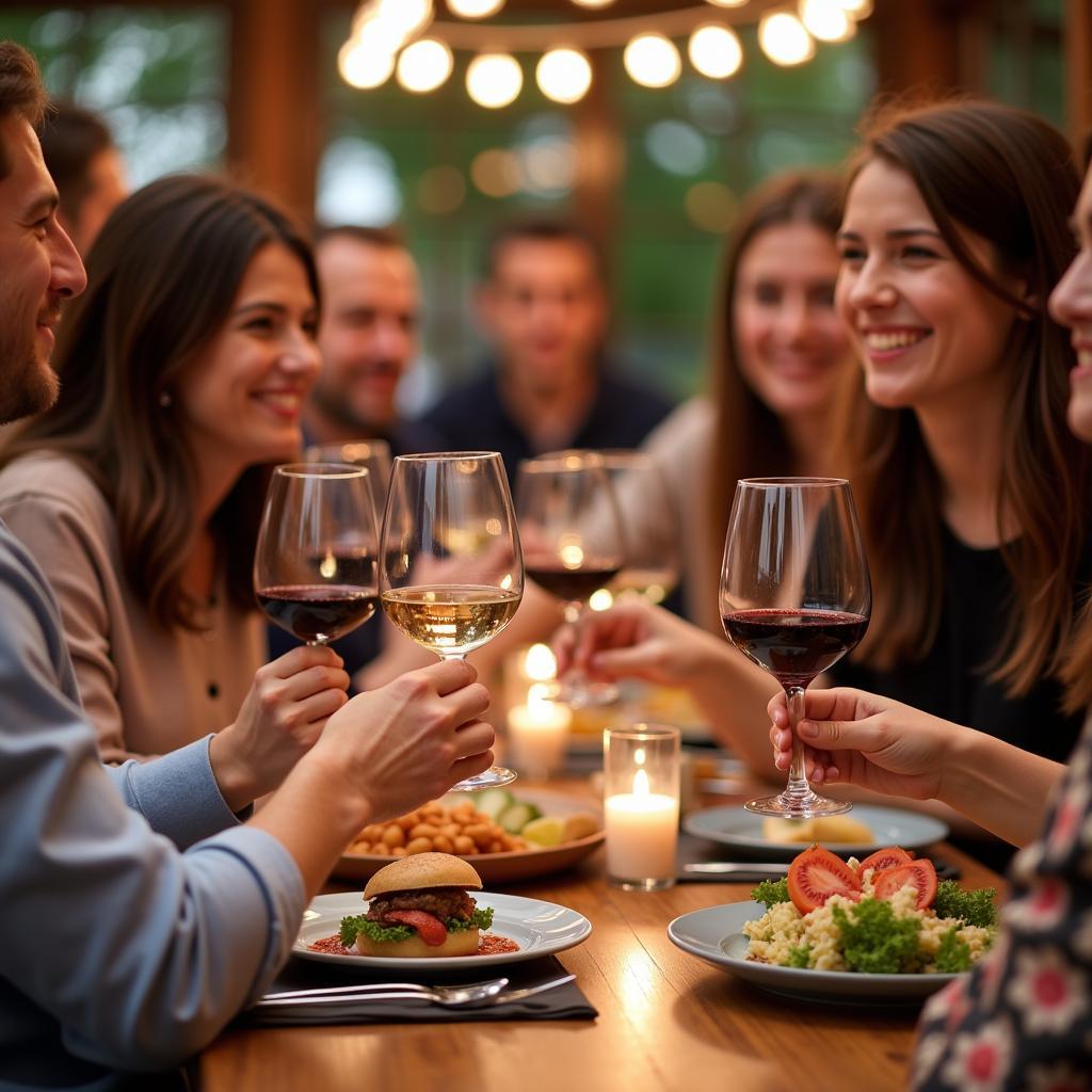 Attendees enjoying wine tasting at Kohler Food and Wine Festival