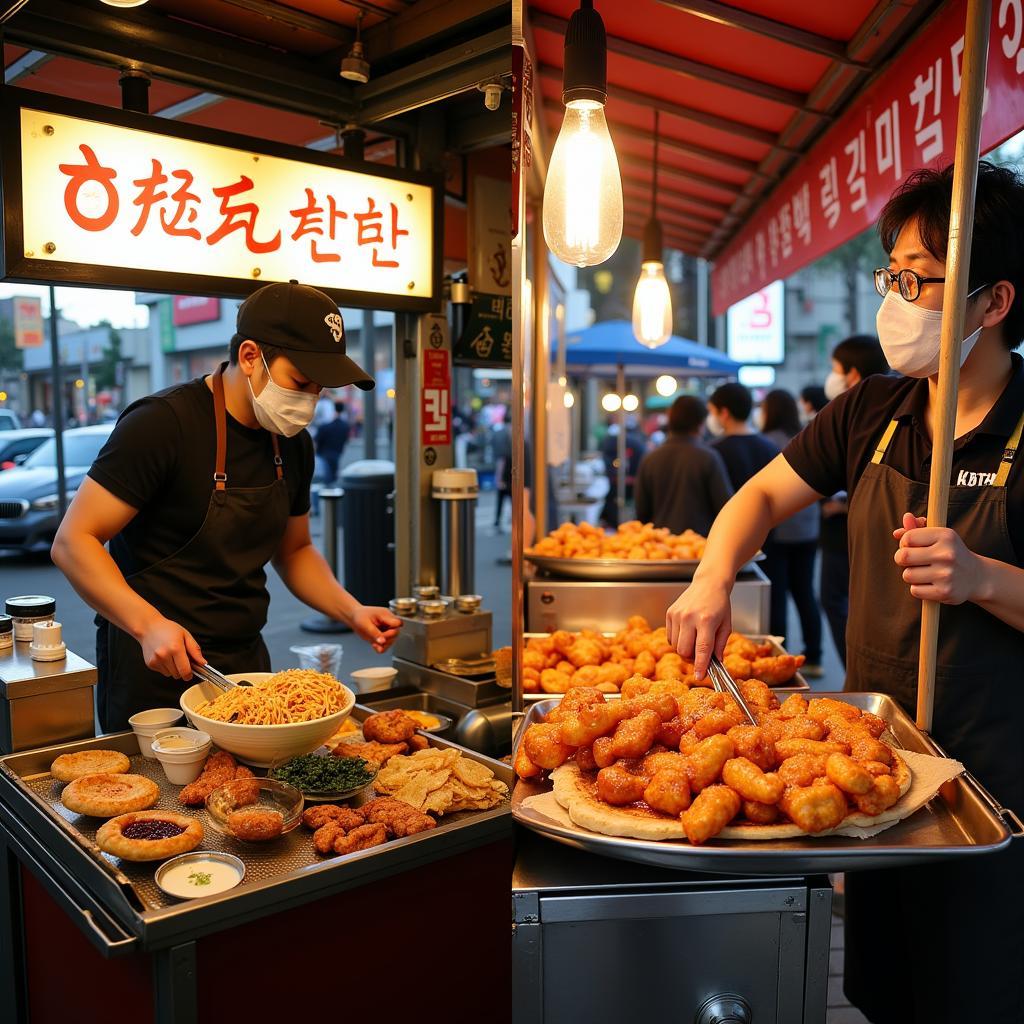 Side-by-Side Comparison of Korean and Japanese Street Food