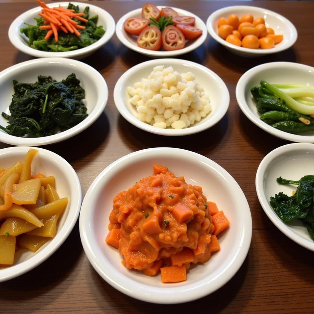 An Array of Korean Banchan Side Dishes