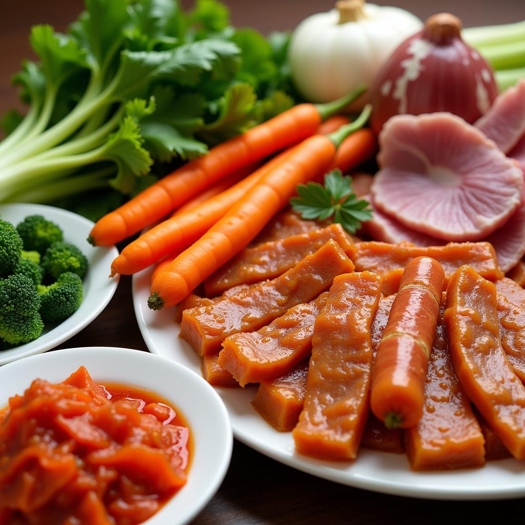 Fresh and vibrant ingredients used in Korean box food