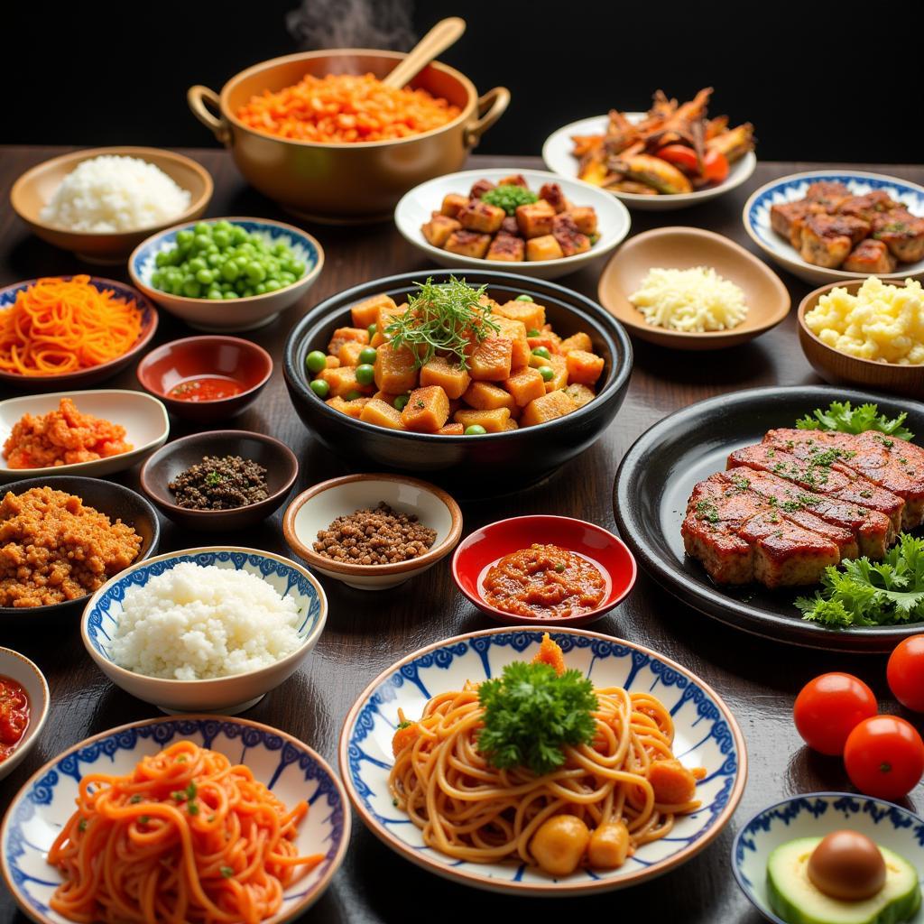 Korean Food Spread Available Online in the USA