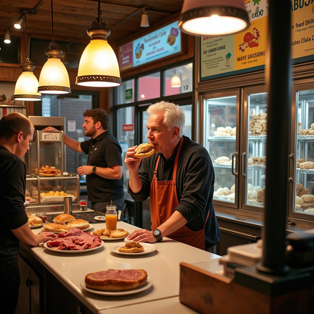 Enjoying a Kosher Pastrami on Rye at a Portland Deli