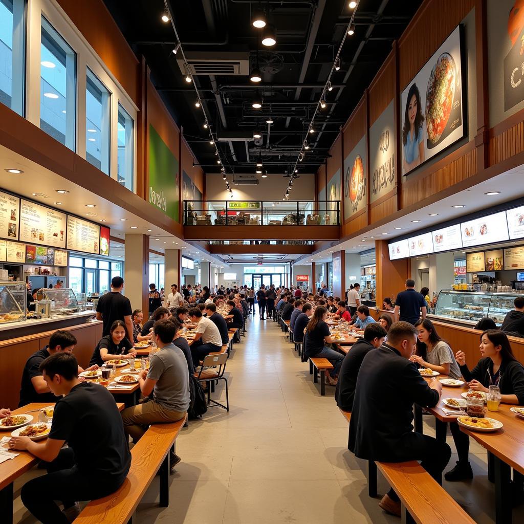 Vibrant interior of Kroger Mix Food Hall