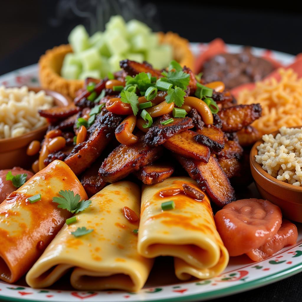 A mouthwatering platter of La Mirada Mexican food favorites