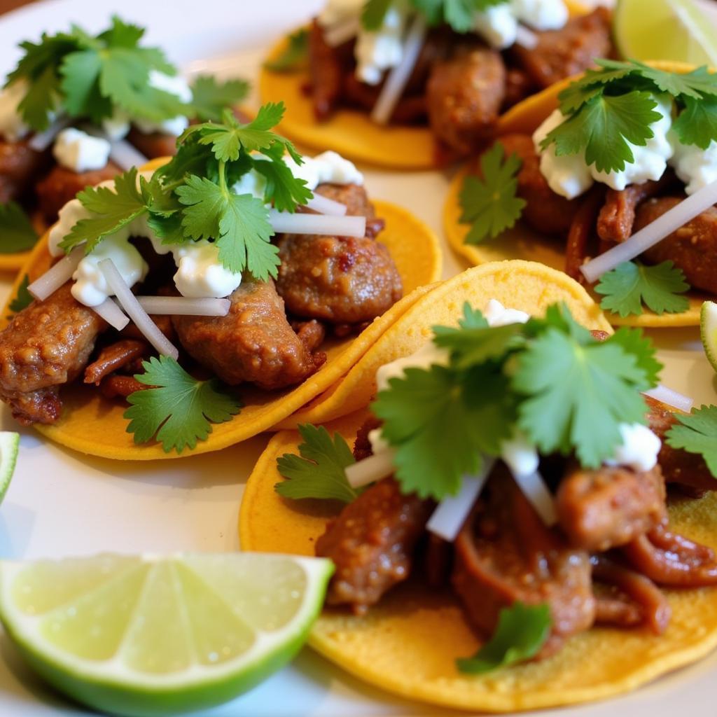 A variety of mouthwatering tacos from La Regia Taqueria in Iowa City.