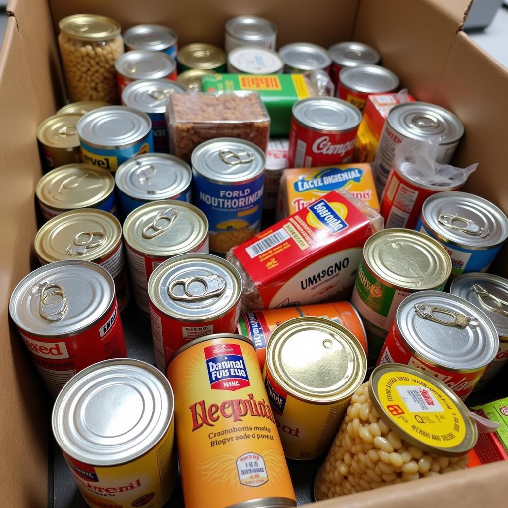 Food donations at Lake Geneva Food Pantry