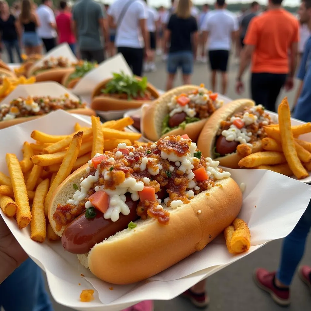 A selection of food available at the Lakeland Food Truck Rally