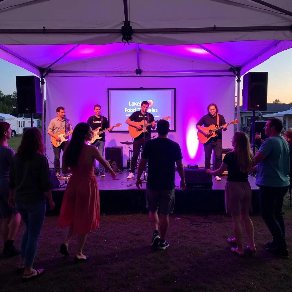 Live music performance at the Lakeland Food Truck Rally