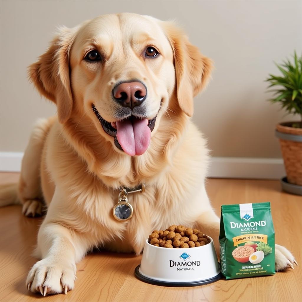 Large Breed Dog Enjoying Meal