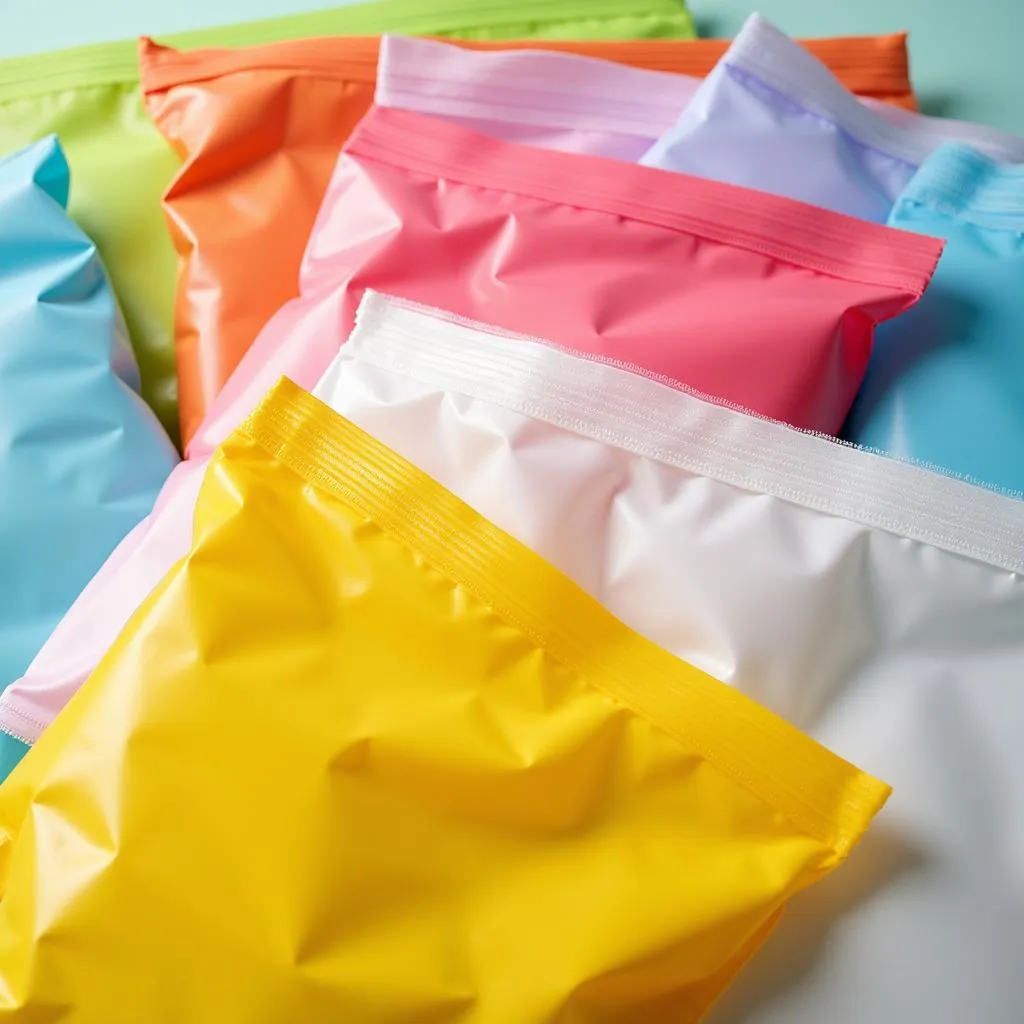 Assortment of large plastic food bags