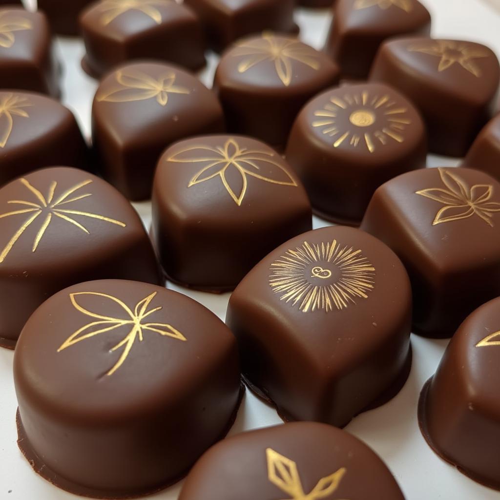 Exquisite laser engraved chocolates