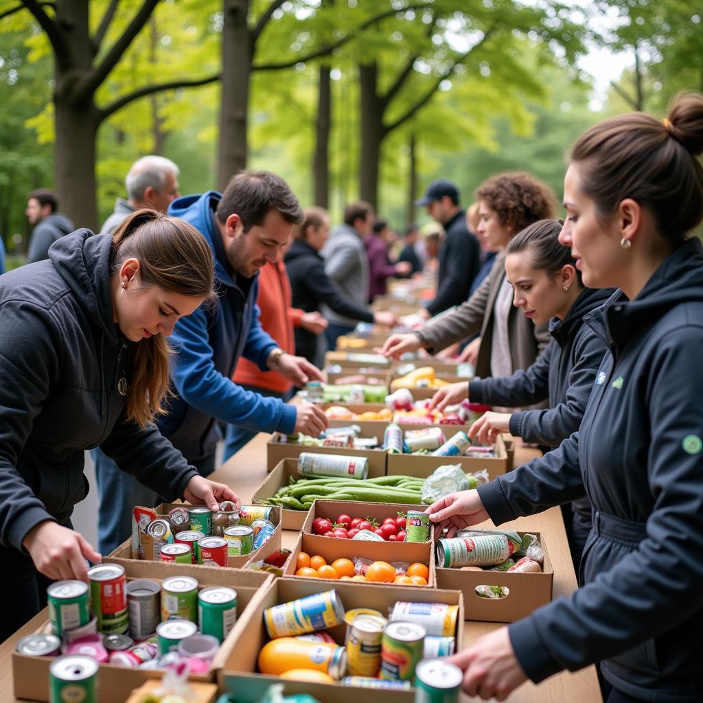 Community food drive in Lawrenceville GA