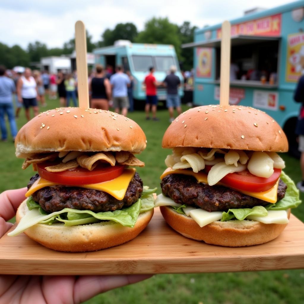 Gourmet Burgers at Ledyard Food Truck Festival