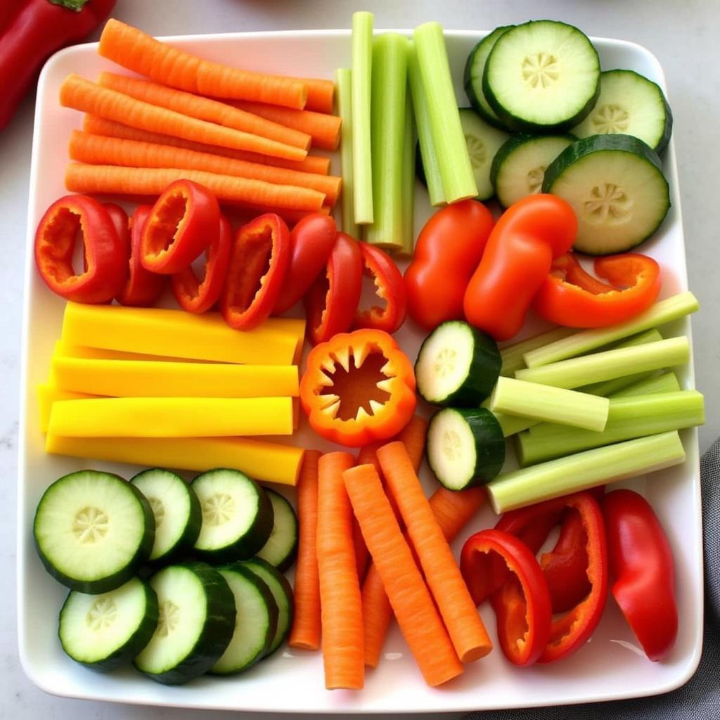 Lego-Themed Veggie Platter 