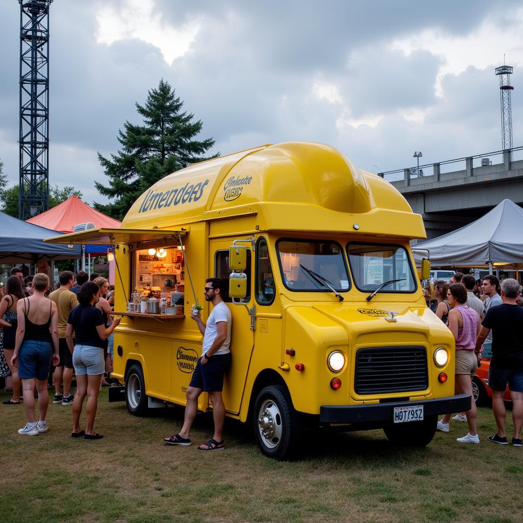 Lemon food truck at a music festival