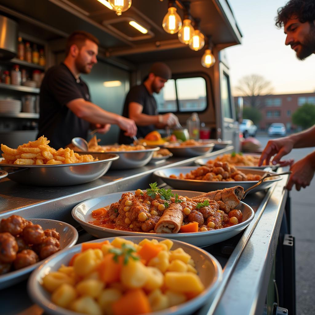 Food truck in Lenexa serving diverse cuisines.