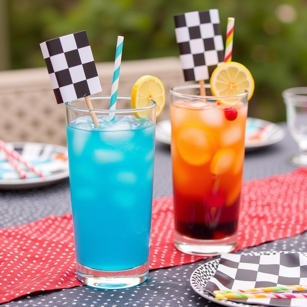 Festive Lightning McQueen Beverage Station