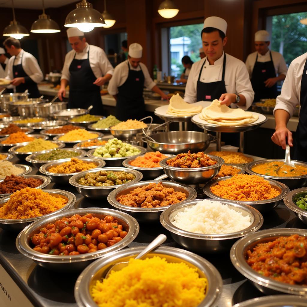 Live Indian Food Catering Buffet