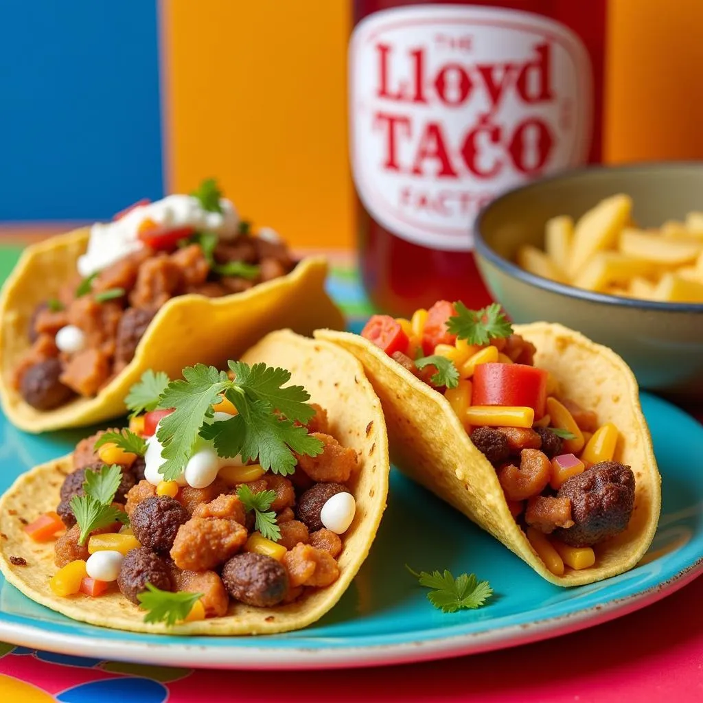 An assortment of colorful and flavorful tacos from Lloyd Taco Factory.