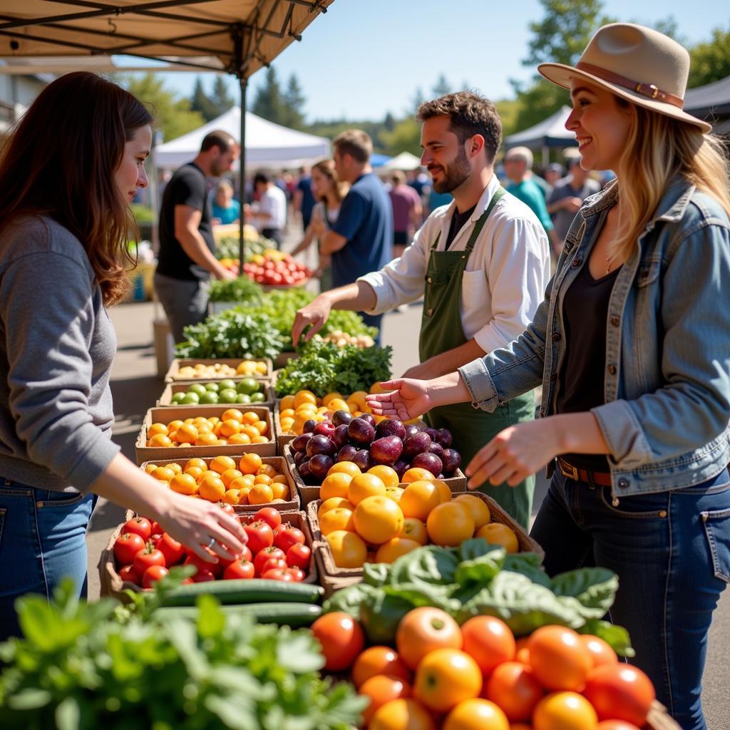 Fresh, Locally Sourced Produce at an Inland Farmers Market