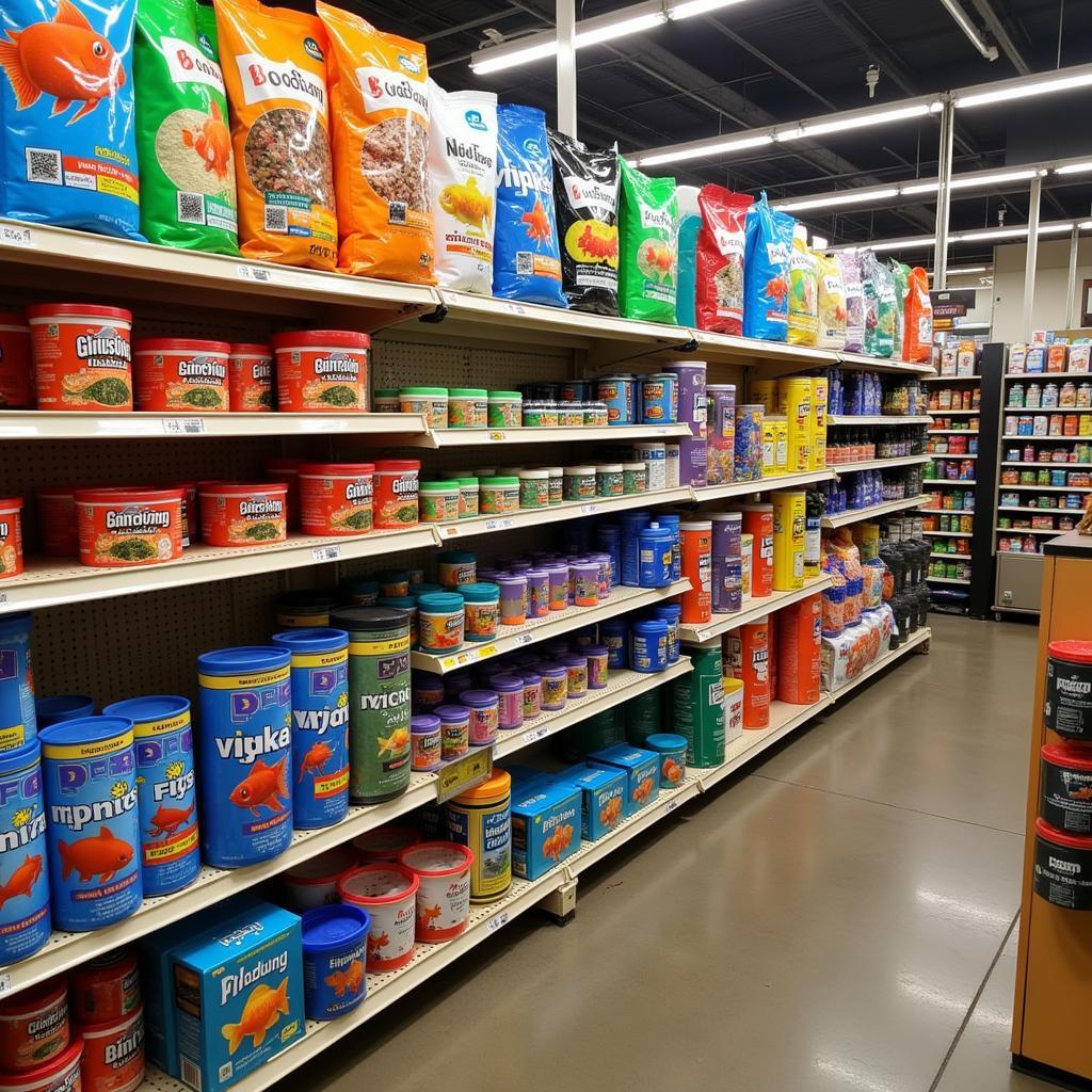 Local Pet Store Fish Food Aisle