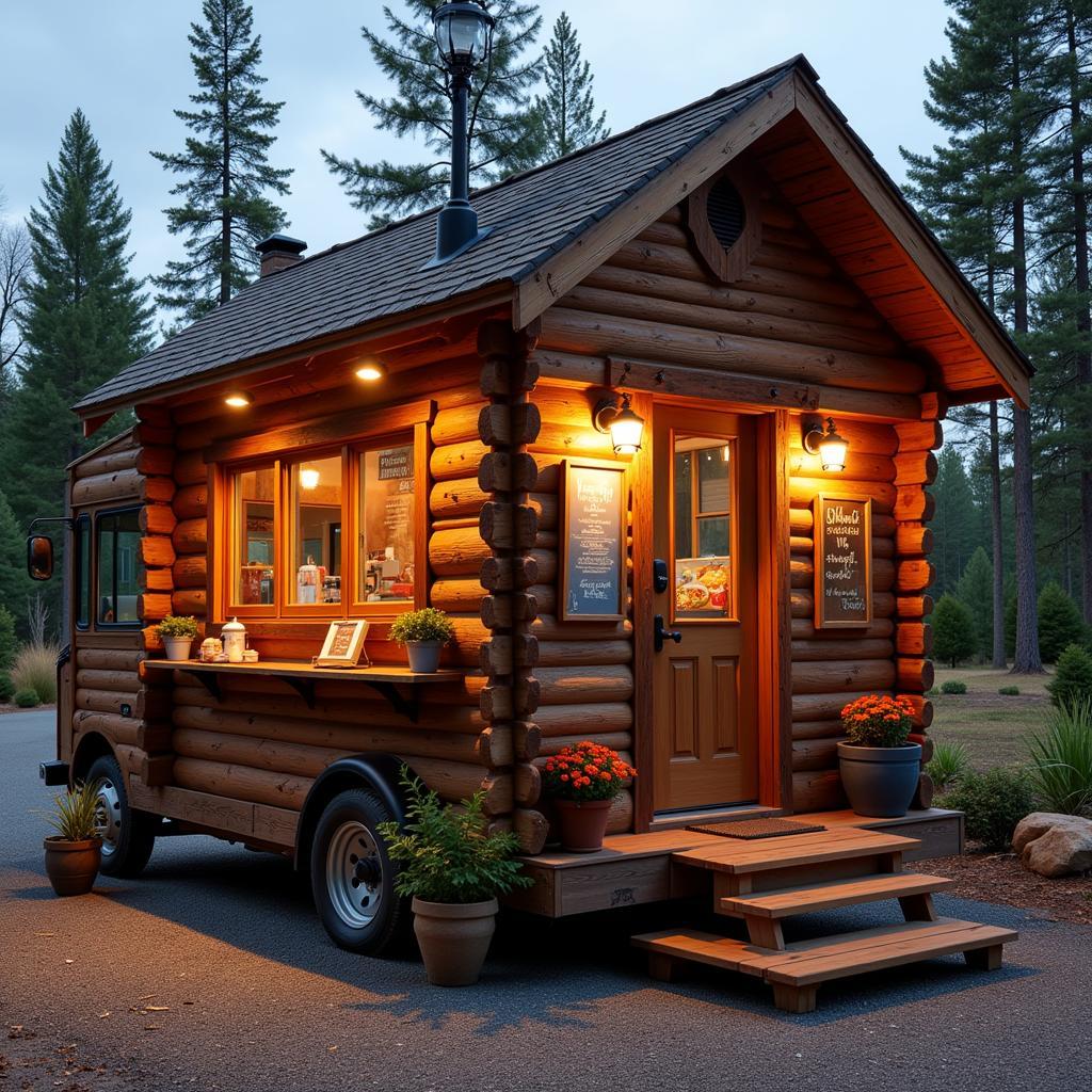 Log Cabin Food Truck Exterior