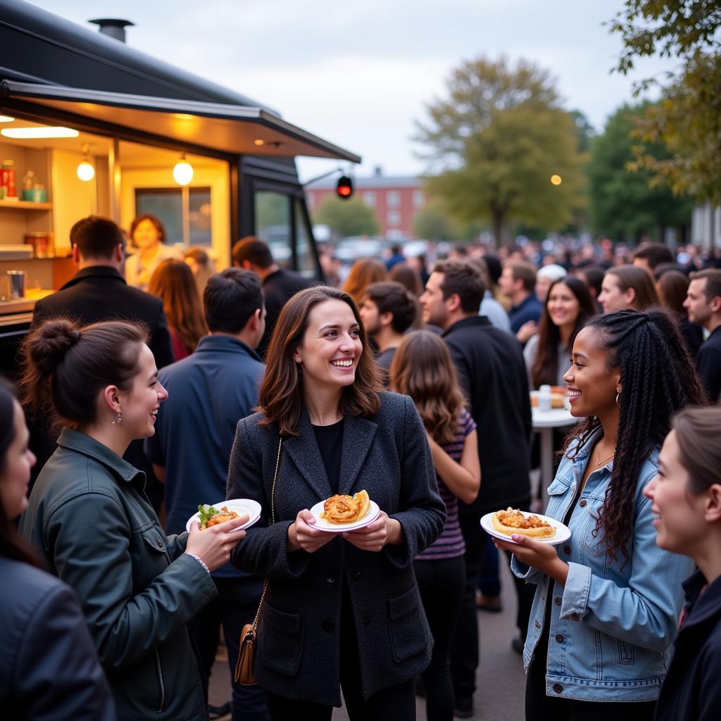 Enjoying Food Truck Delights