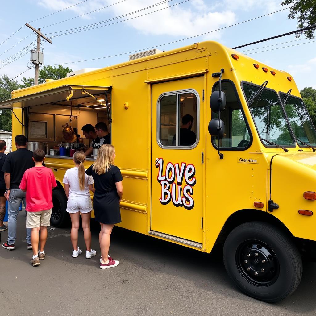 Love Bus Food Truck Parked